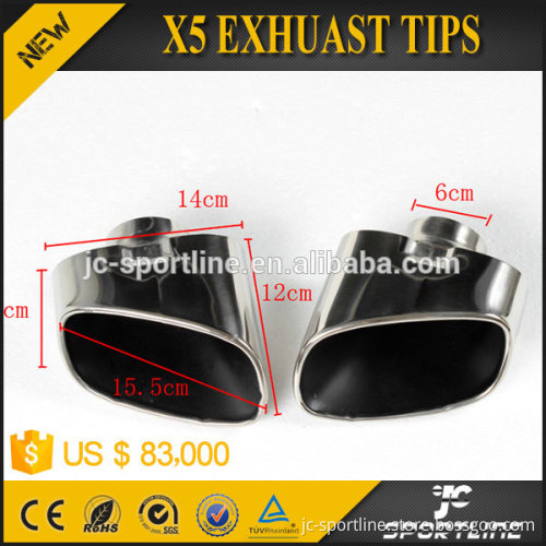 JC Sportline Stainless Steel Exhaust Tips for BMW X5